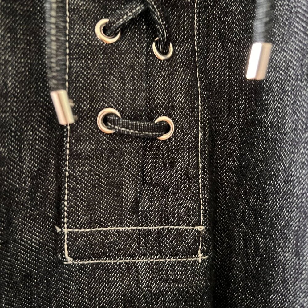 Lauren Ralph Lauren Denim Lace-Up Tunic Shirt XS 100% Cotton Long Sleeve… - Picture 9 of 16